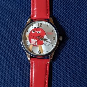 M&M Red Watch with Seconds Hand